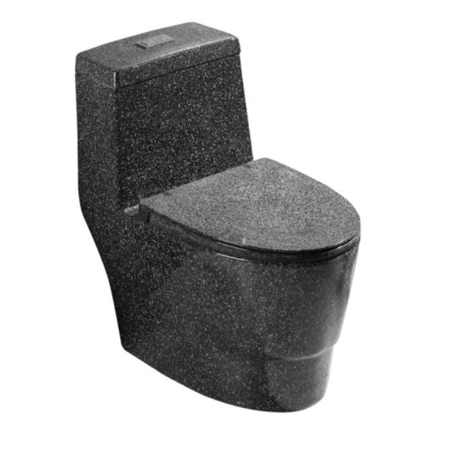 Bàn cầu 1 khối màu đen Miken MKB-2038 