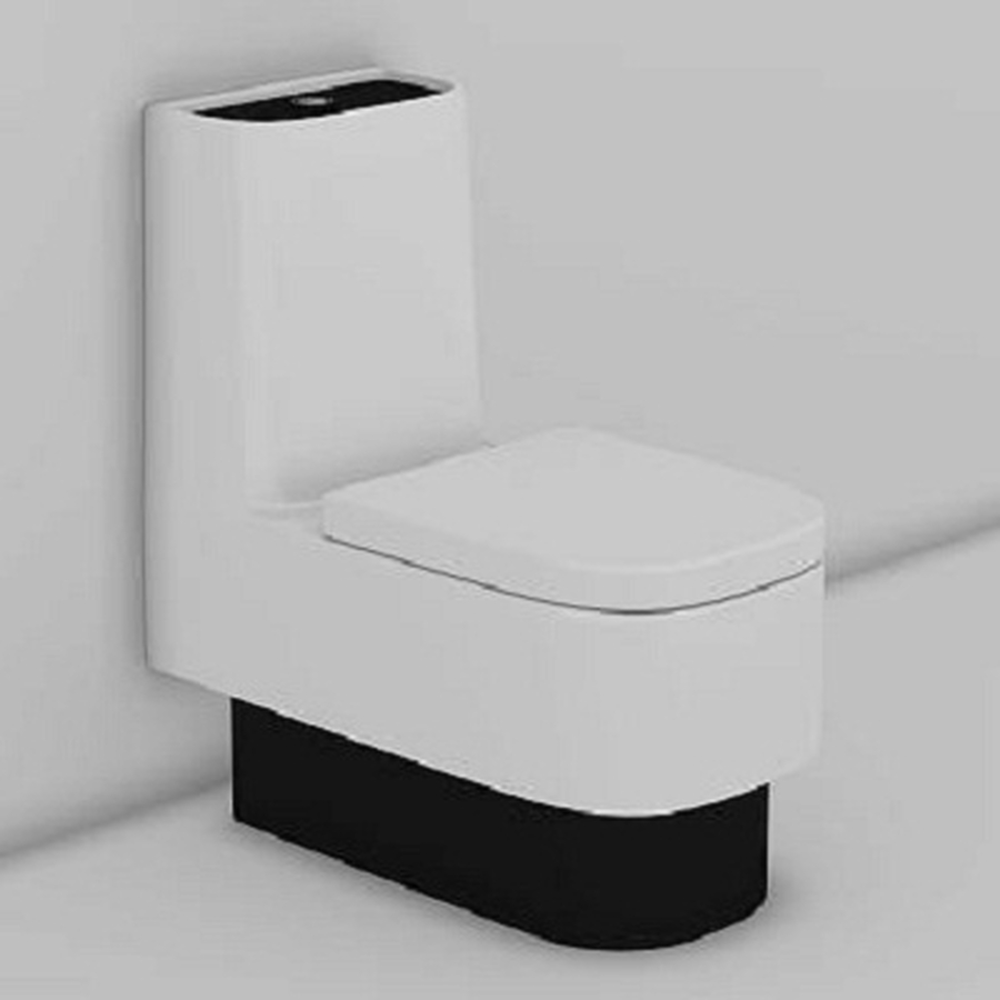 Bồn cầu 1 khối nắp rơi êm đen trắng Govern YKL-F98