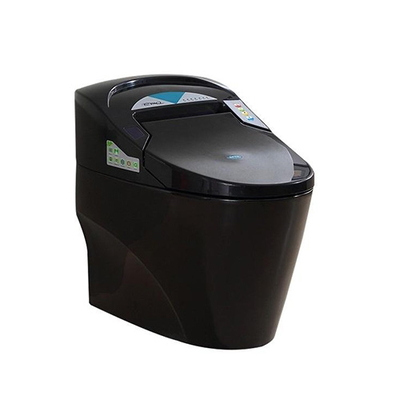 Bàn cầu 1 khối nắp điện tử màu đen Miken BSJK-D9B