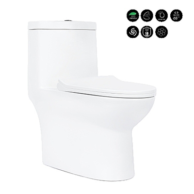 Bồn cầu 1 khối nắp rơi êm Basic BS-108