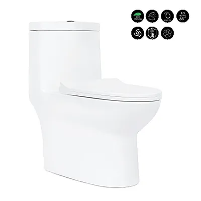 Bồn cầu 1 khối nắp rơi êm Basic BS-108