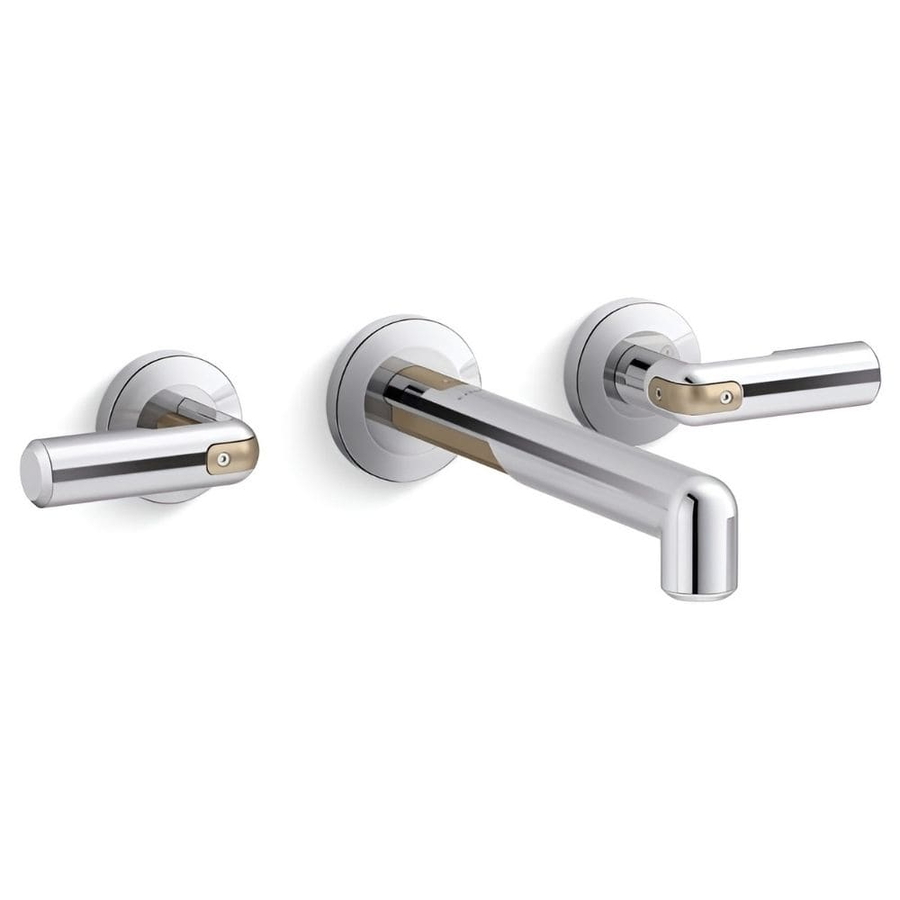 Vòi chậu rửa mặt âm tường nóng lạnh màu chrome Kallista P34584-BV-CP