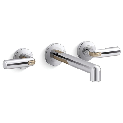 Vòi chậu rửa mặt âm tường nóng lạnh màu chrome Kallista P34584-BV-CP