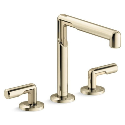 Vòi bồn tắm thân cao nóng lạnh màu vàng Kallista P34585-BAF-AF