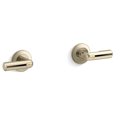 Tay gạt vòi bồn tắm âm tường màu vàng Kallista P34587-BAF-AF