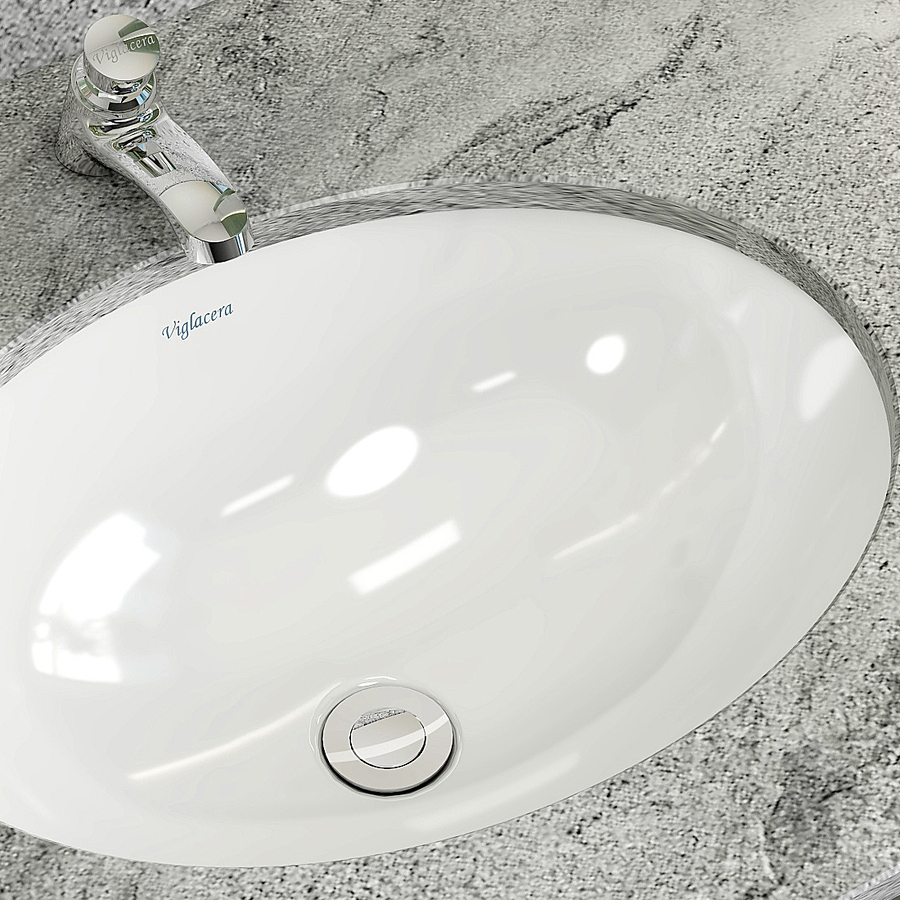 Chậu rửa mặt âm bàn đá Viglacera CA2