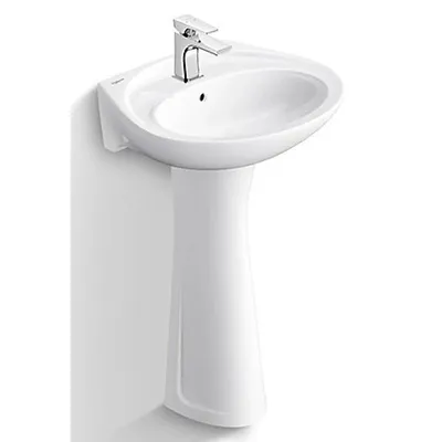 Chậu Lavabo Chân Đứng Viglacera VTL2/VI1T