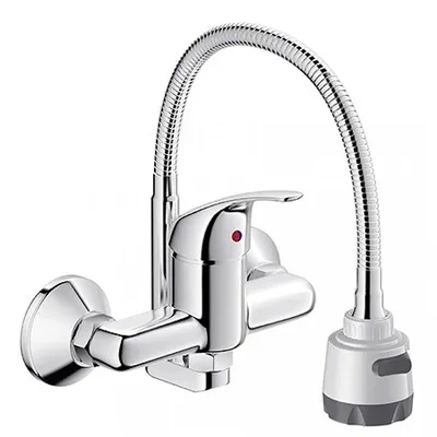 Vòi chậu rửa bát nóng lạnh cần mềm Viglacera VG712 (VG713M)