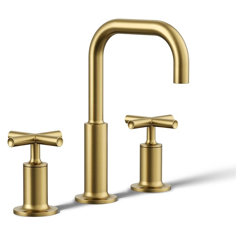 Vòi chậu rửa nóng lạnh 3 chân Purist Kohler K-14406-3-2MB