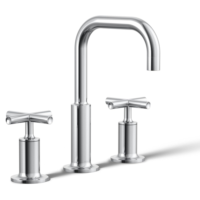 Vòi chậu rửa nóng lạnh 3 chân Purist Kohler K-14406-3-CP