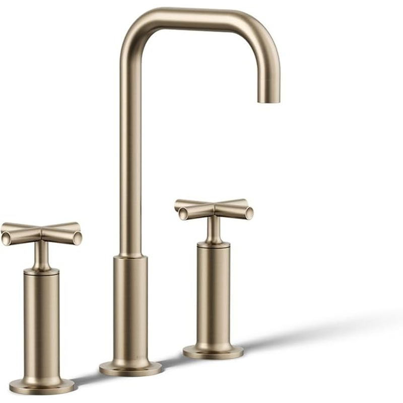 Vòi chậu rửa nóng lạnh 3 chân Purist Kohler K-14408-3-BV