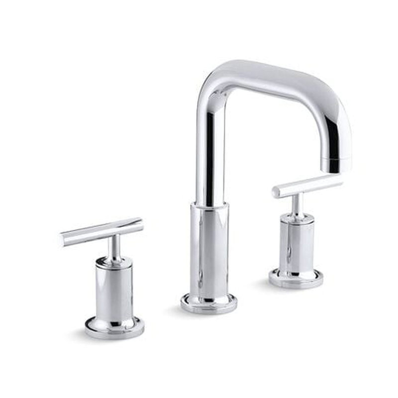 Vòi chậu rửa nóng lạnh 3 chân Purist Kohler K-14428T-4-BGD