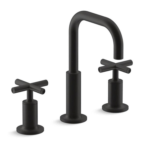 Vòi chậu rửa nóng lạnh 3 chân Purist Kohler K-14406-3-BL