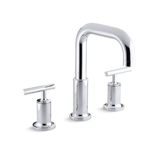 Vòi chậu rửa nóng lạnh 3 chân Purist Kohler K-14428T-4-BGD