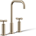 Vòi chậu rửa nóng lạnh 3 chân Purist Kohler K-14408-3-BV