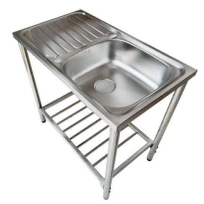 Chậu rửa bát 1 hố có bàn kèm chân đế Karat KK-02-013H-63