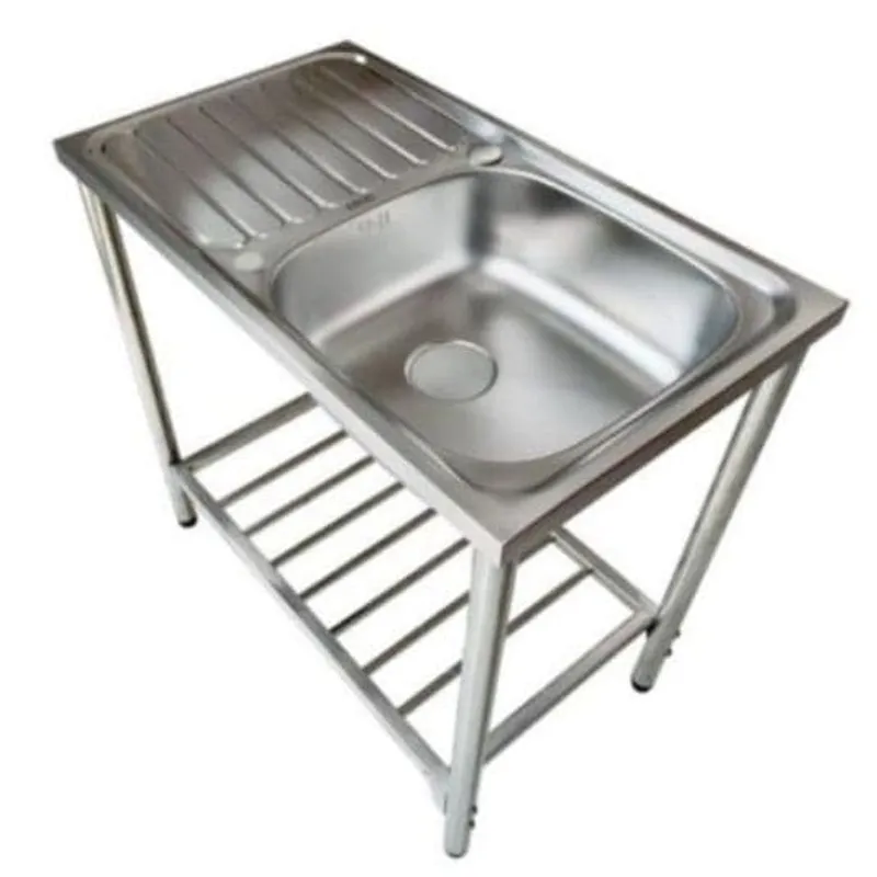 Chậu rửa bát 1 hố có bàn kèm chân đế Karat KK-02-013H-63
