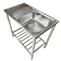 Chậu rửa bát 1 hố có bàn kèm chân đế Karat KK-02-013H-63