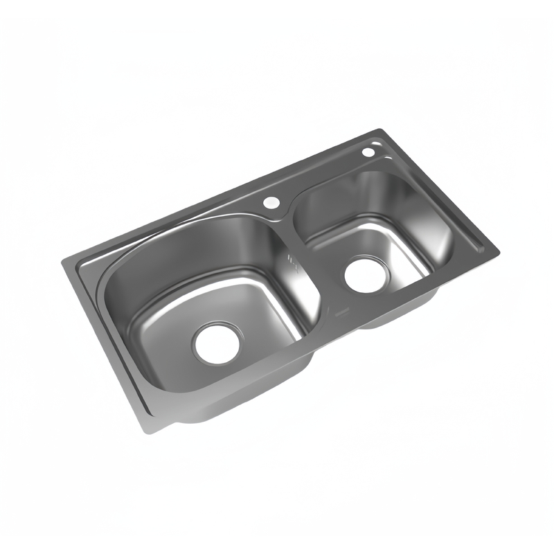 Chậu rửa bát 2  hố SS 304 Bravat K124306E