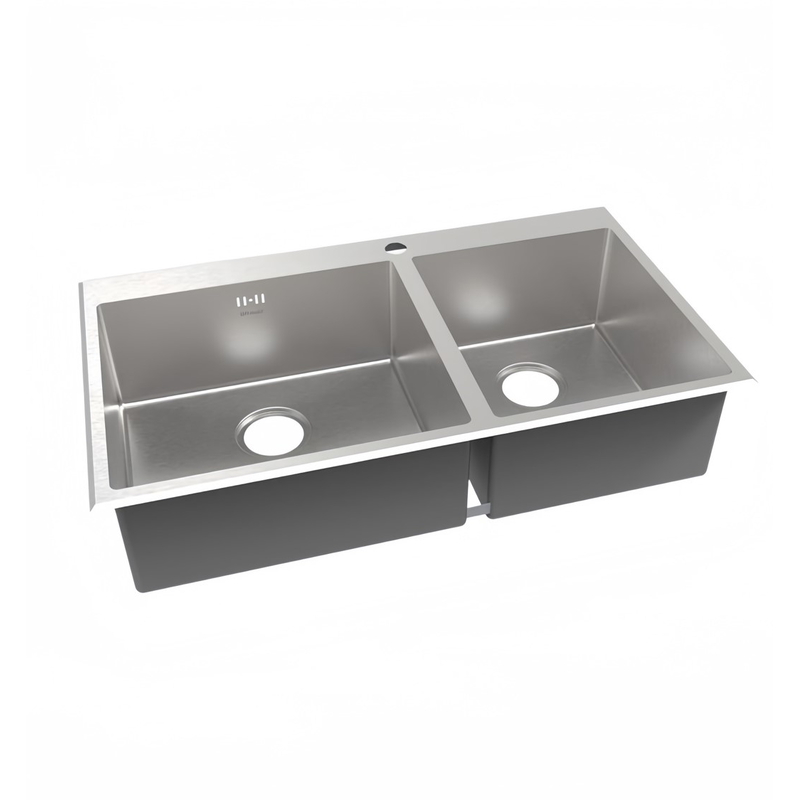 Chậu rửa bát 2 hố SS 304 Bravat K125001E