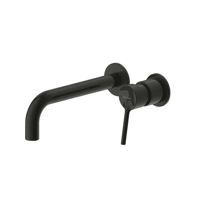 Vòi rửa mặt lavabo âm tường màu đen BRAVAT P8461217BW