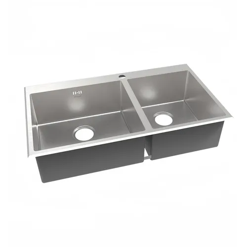 Chậu rửa bát 2 hố SS 304 Bravat K125001E