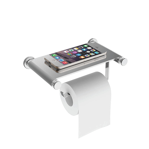 Móc giấy vệ sinh kèm giá đỡ cao cấp Bravat D7709CP-ENG