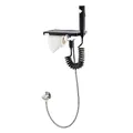Vòi xịt vệ sinh kết hợp móc giấy và kệ cao cấp Bravat D9142BW-ENG