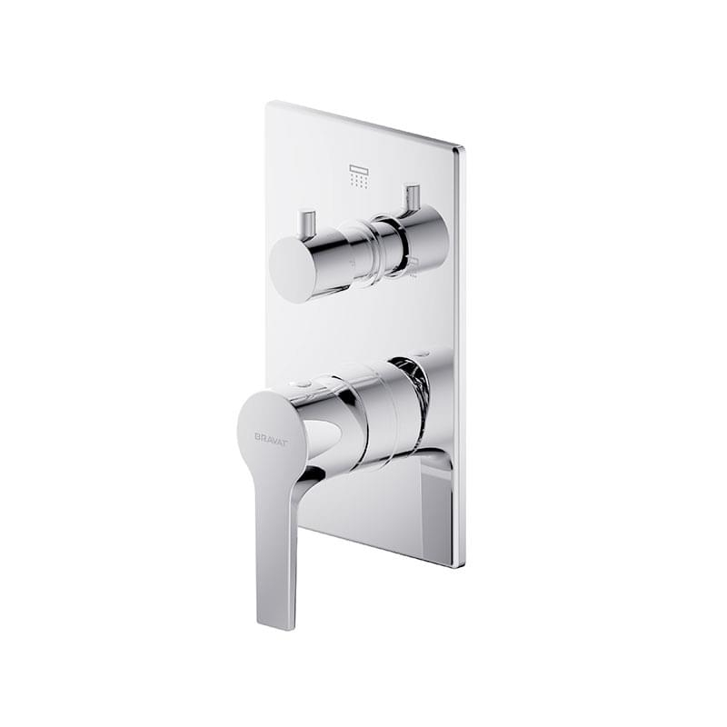 Bộ điều chỉnh nhiệt độ sen tắm Bravat P69219CP-2-ENG