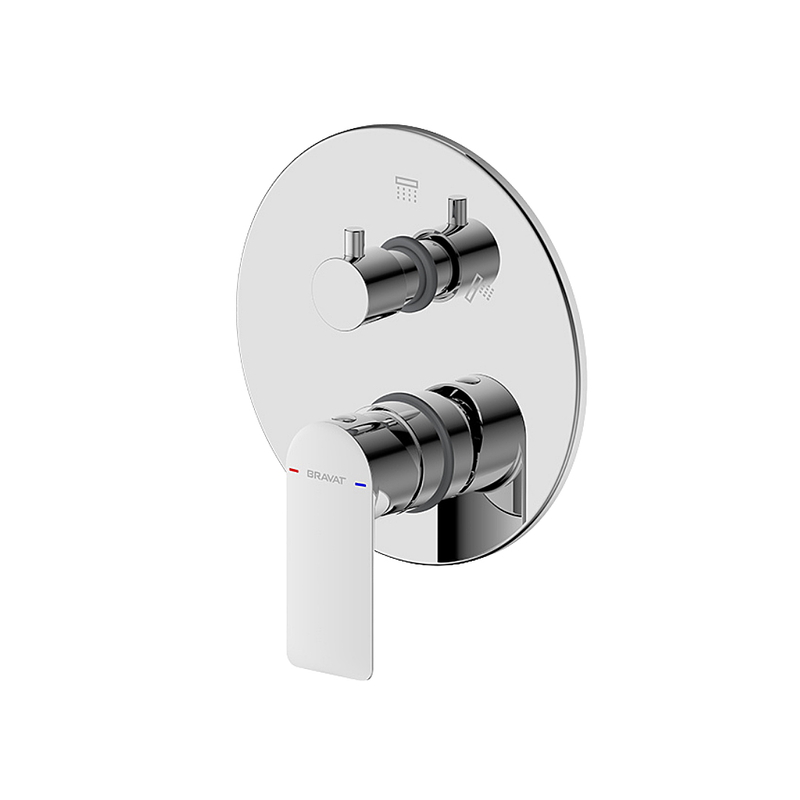 Bộ điều chỉnh nhiệt độ sen tắm Bravat PB8369402CP-3-ENG
