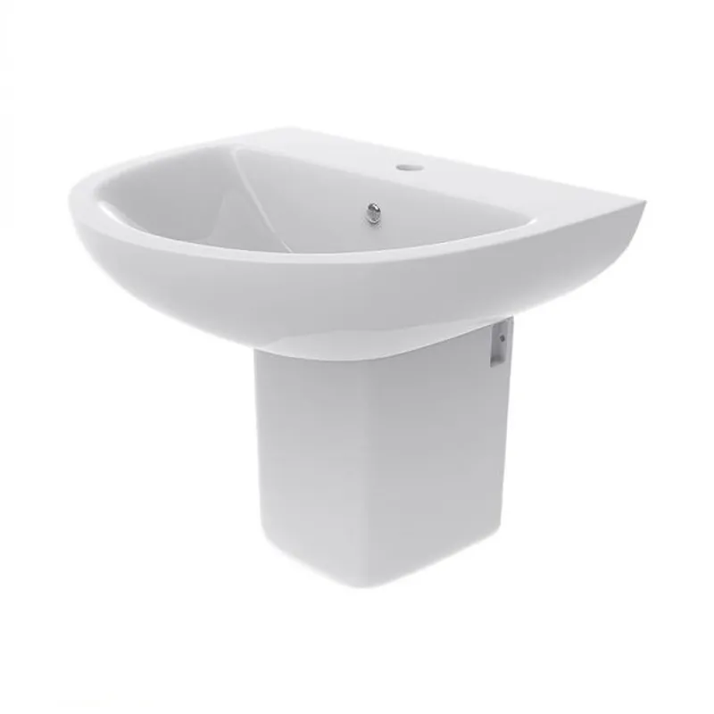 Chậu Lavabo Treo Tường Chân Lửng BRAVAT C04008W-1A-ENG