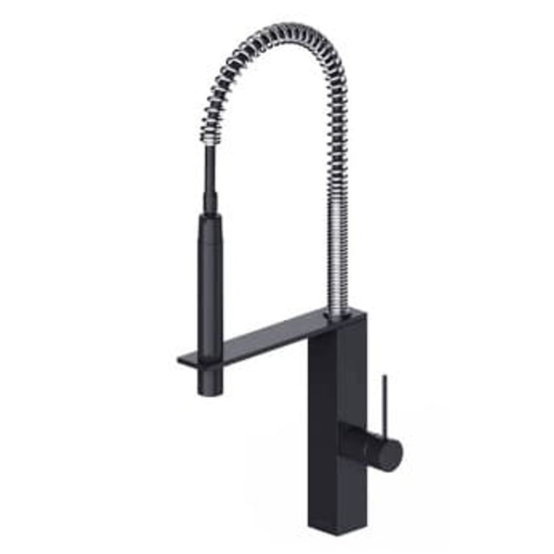 Vòi rửa bát nóng lạnh dây rút cao cấp Bravat F781125BW