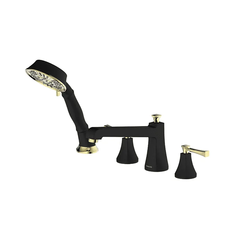 Vòi xả bồn tắm gắn bồn Bravat F52994BLK-BAF-ENG