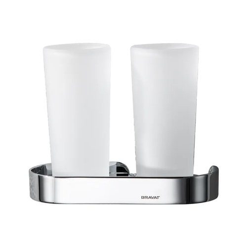 Kệ cốc đôi cao cấp Bravat D7515CP-ENG