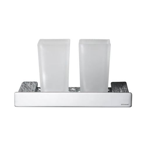 Kệ cốc đôi cao cấp Bravat D7527CP-ENG