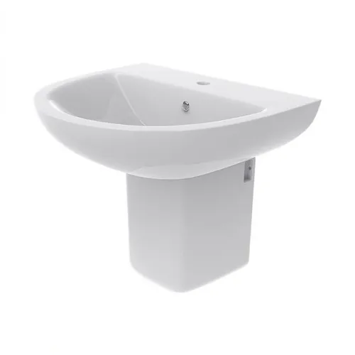 Chậu Lavabo Treo Tường Chân Lửng BRAVAT C04008W-1A-ENG