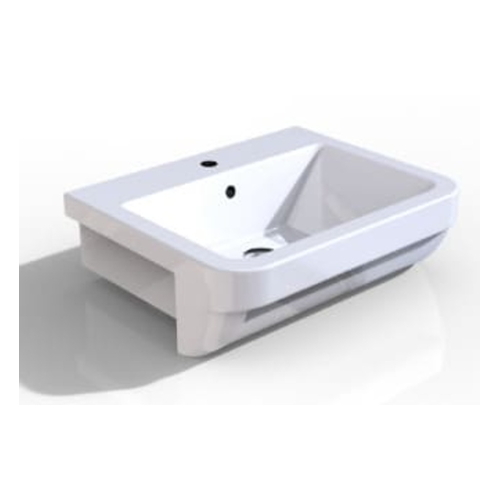 Chậu rửa mặt bán âm cao cấp BRAVAT C22360W-1-ENG