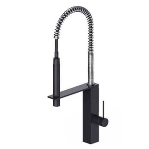 Vòi rửa bát nóng lạnh dây rút cao cấp Bravat F781125BW