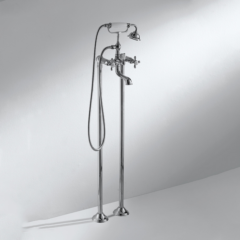 Vòi xả bồn tắm đặt sàn cao cấp Bravat F651199CP-ENG