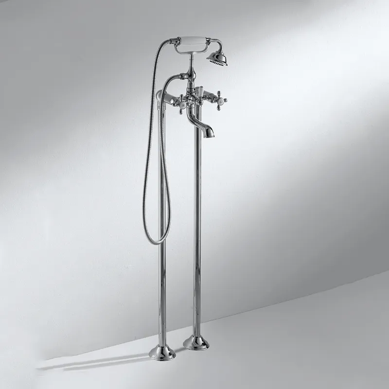 Vòi xả bồn tắm đặt sàn cao cấp Bravat F651199CP-ENG
