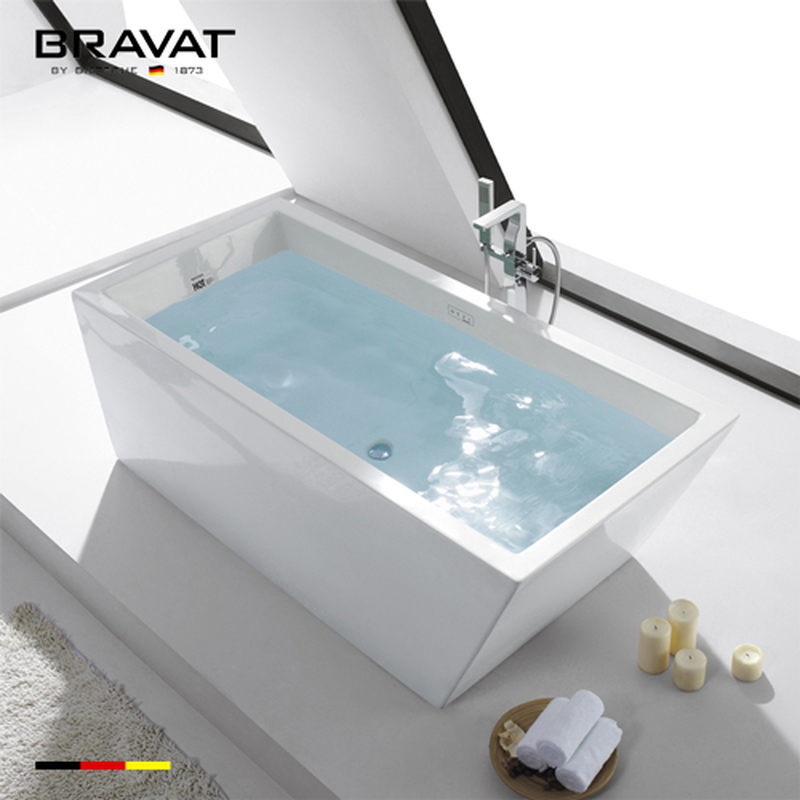 Bồn tắm đặt sàn cao cấp BRAVAT GT1003W-3 1.8m