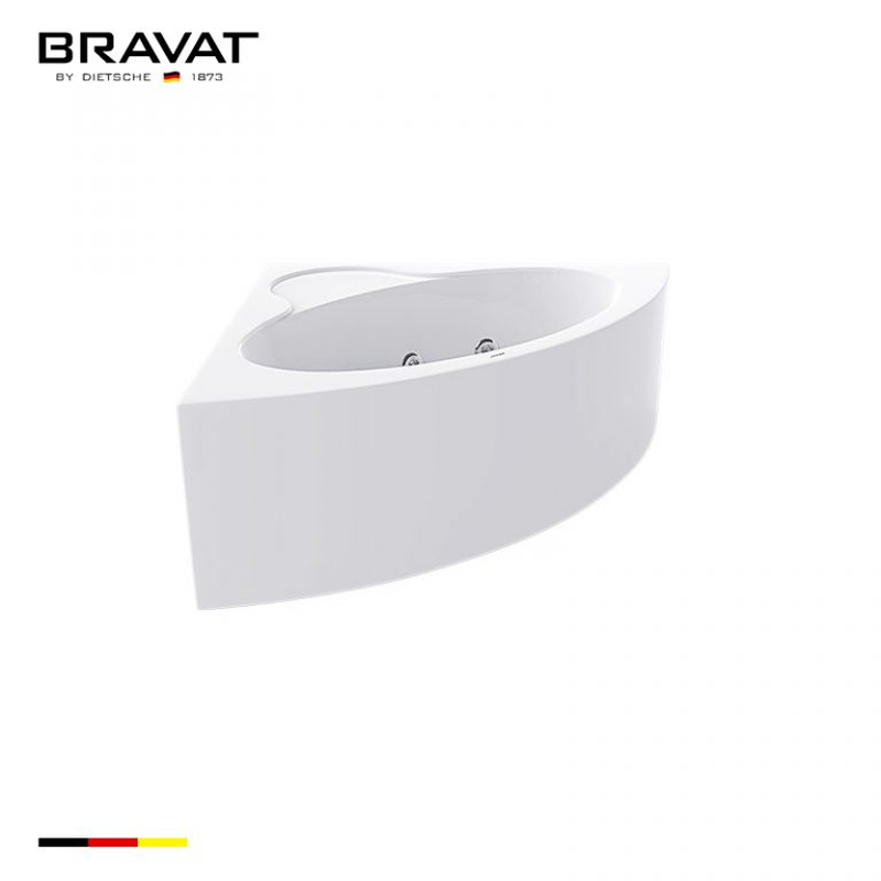 Bồn tắm góc đặt sàn cao cấp BRAVAT B25516W-5A 1.5m