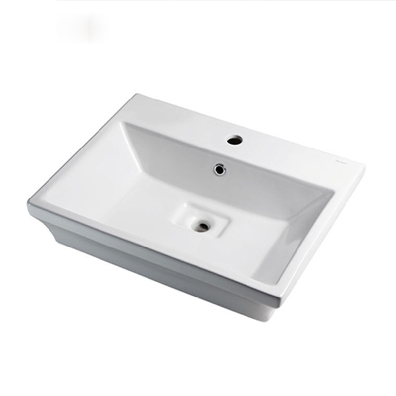 Chậu rửa mặt bán dương cao cấp BRAVAT C22192W-1-ENG