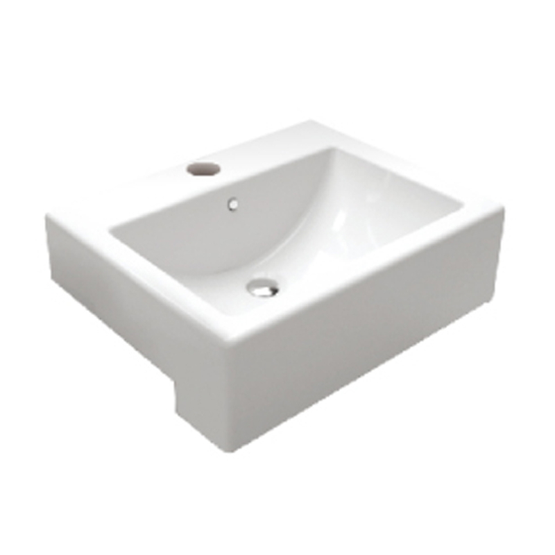 Chậu rửa mặt bán dương cao cấp BRAVAT C2295W-1-ENG