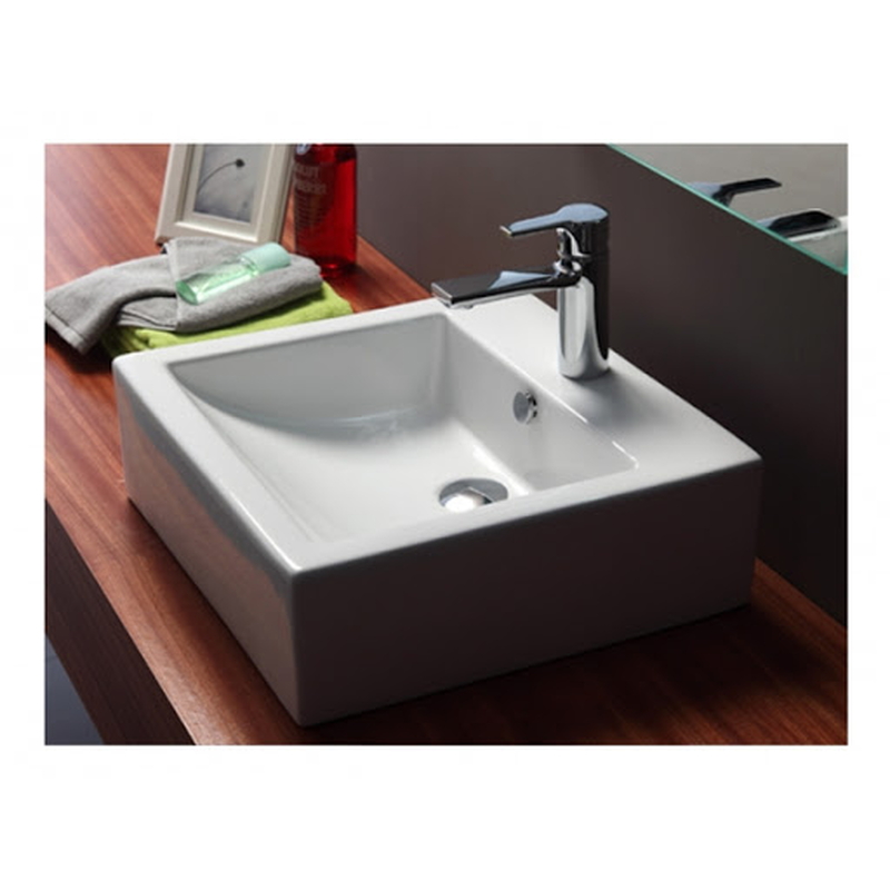 Chậu rửa mặt dương bàn cao cấp BRAVAT C2296W-1-ENG