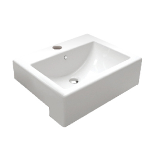 Chậu rửa mặt bán dương cao cấp BRAVAT C2295W-1-ENG