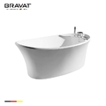 Bồn tắm đặt sàn cao cấp BRAVAT B25548TW-1W 1.5m