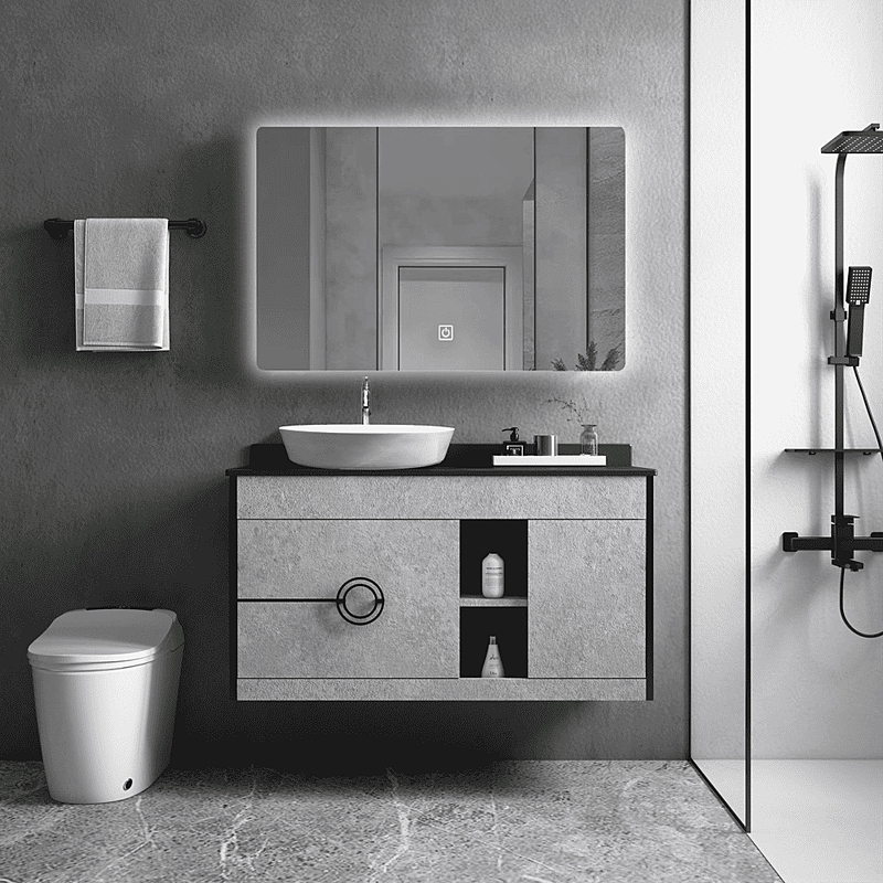 Bộ tủ chậu cao cấp đèn Led Mowoen MW6608B-100 1000x500mm