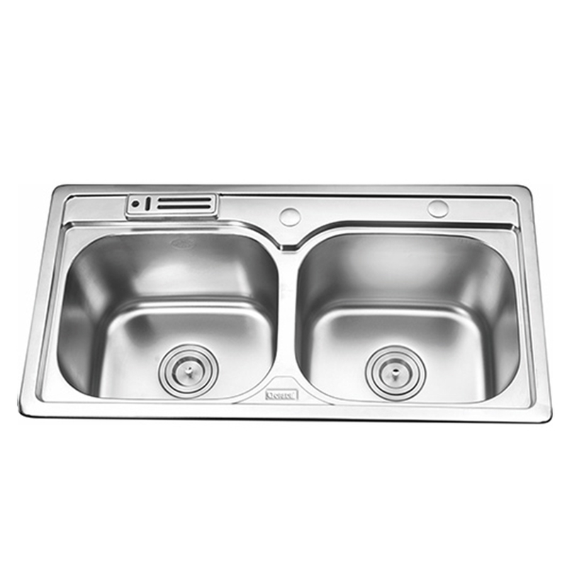 Chậu rửa bát 2 hố có cài dao Inox Gorlde GD5812 (GD-5812)