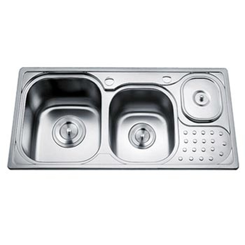Chậu rửa bát 2 hố có hộp rác Inox Gorlde GD5203 (GD-5203)